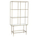 J-Line Rek 3 legplanken metaal/glas goud-Boekenkasten-J-Line