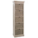 J-Line Rek + 5 manden hout nat 59x40x194cm-Vakkenkasten-J-Line