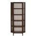 J-Line Rek conie 5 planken mango hout donker bruin-Boekenkasten-J-Line