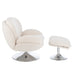J-Line Relax Zetel+ voetbank metaal/multiplex creme/zilver-Fauteuils-J-Line