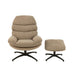 J-Line Relax Zetel + voetbank metaal/multiplex donkergrijs/zwart-Fauteuils-J-Line