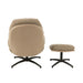 J-Line Relax Zetel + voetbank metaal/multiplex donkergrijs/zwart-Fauteuils-J-Line