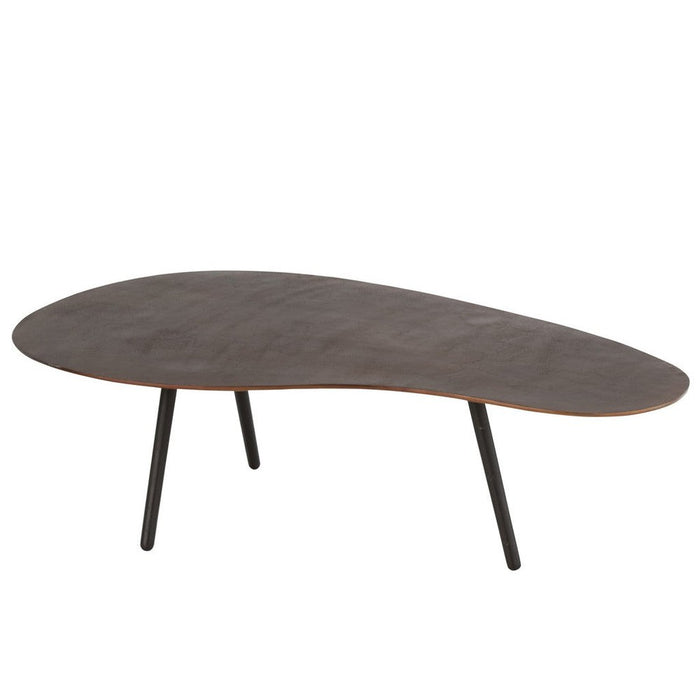 J-Line Salontafel Druppel aluminium/ijzer bruin large-Salontafels-J-Line