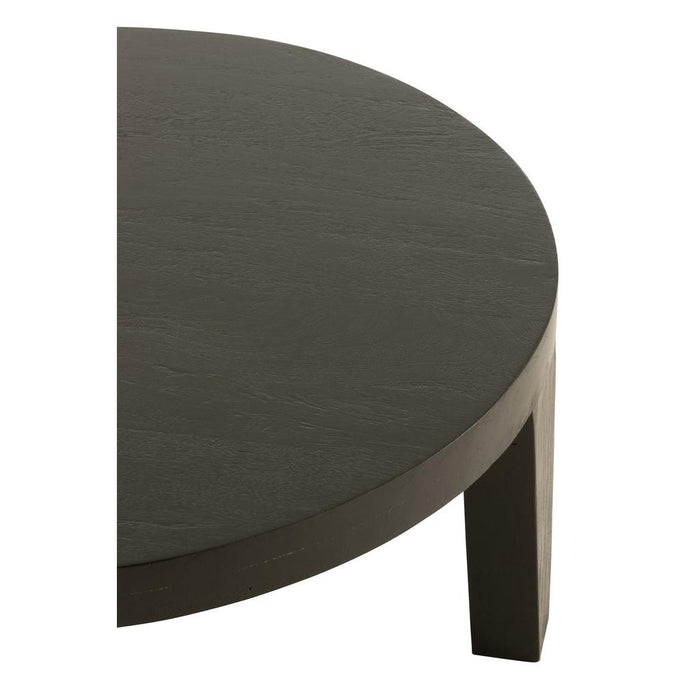 J-Line Salontafel Rond mango hout matte zwart-Salontafels-J-Line