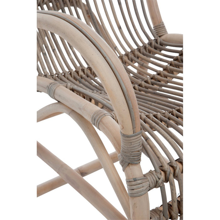J-Line Schommelstoel Rotan grijs-Eetkamerstoelen-J-Line