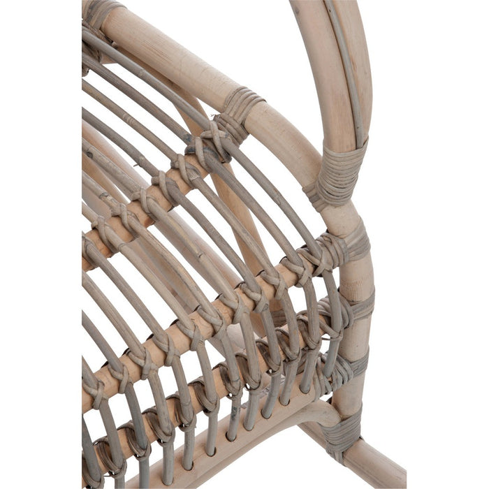 J-Line Schommelstoel Rotan grijs-Eetkamerstoelen-J-Line