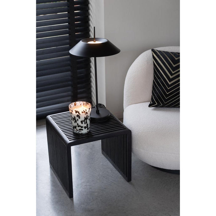 J-Line Set Van 2 bijzettafel kubus gerecycleerd teak zwart-Bijzettafels-J-Line