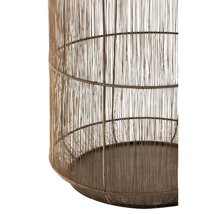 J-Line Set Van 2 bijzettafels manden hoog antiek bruin-Bijzettafels-J-Line