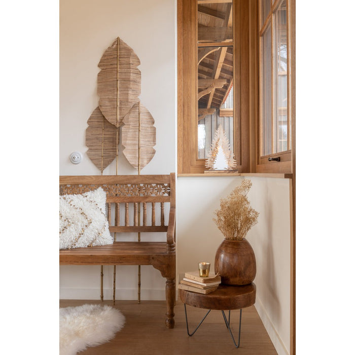 J-Line Set Van 2 bijzettafels paulownia bruin-Bijzettafels-J-Line