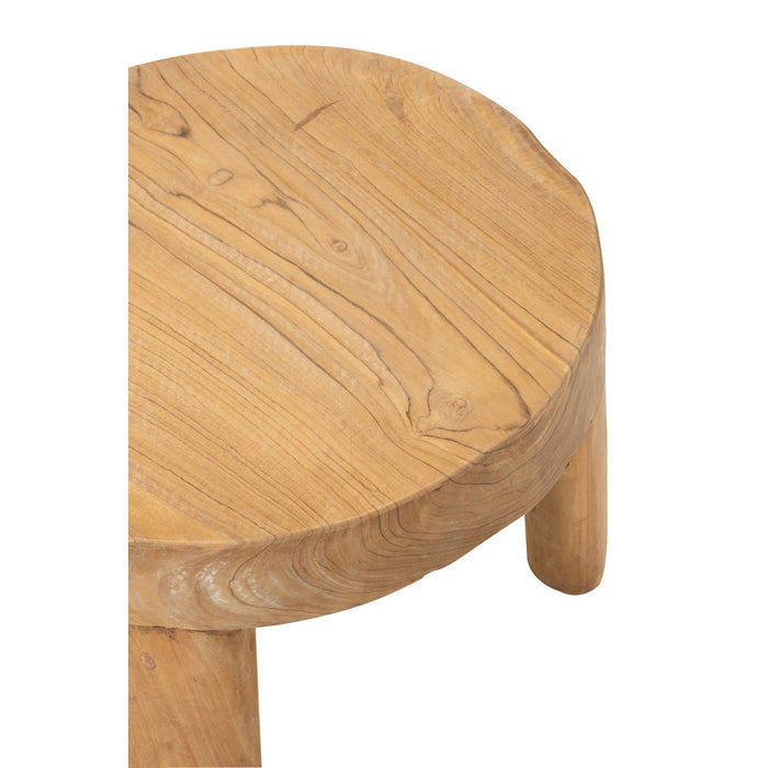 J-Line Set Van 2 tafel rond teak hout naturel-Bijzettafels-J-Line