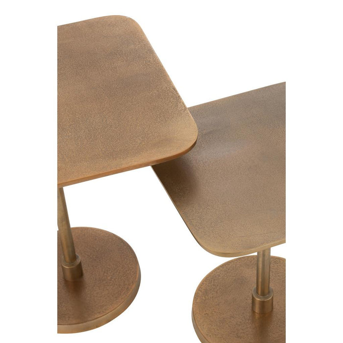 J-Line Set Van 2 tafels aluminium goud-Salontafels-J-Line