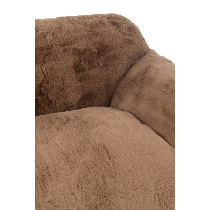 J-Line Sofa Cutie polyester taupe large-2-Zitsbanken-J-Line