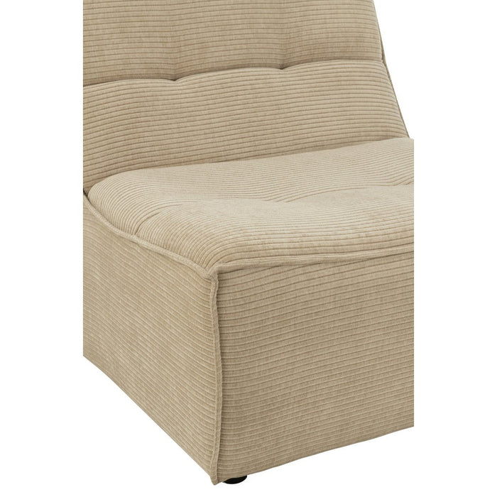 J-Line Sofa Grid populierenhout/schuim donker beige-1-Zitsbanken-J-Line