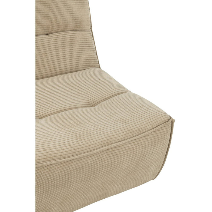 J-Line Sofa Grid populierenhout/schuim donker beige-1-Zitsbanken-J-Line