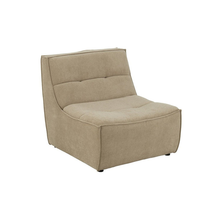 J-Line Sofa Grid populierenhout/schuim donker beige-1-Zitsbanken-J-Line