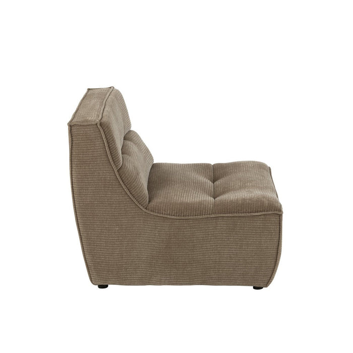 J-Line Sofa Grid populierenhout/schuim donker taupe-1-Zitsbanken-J-Line