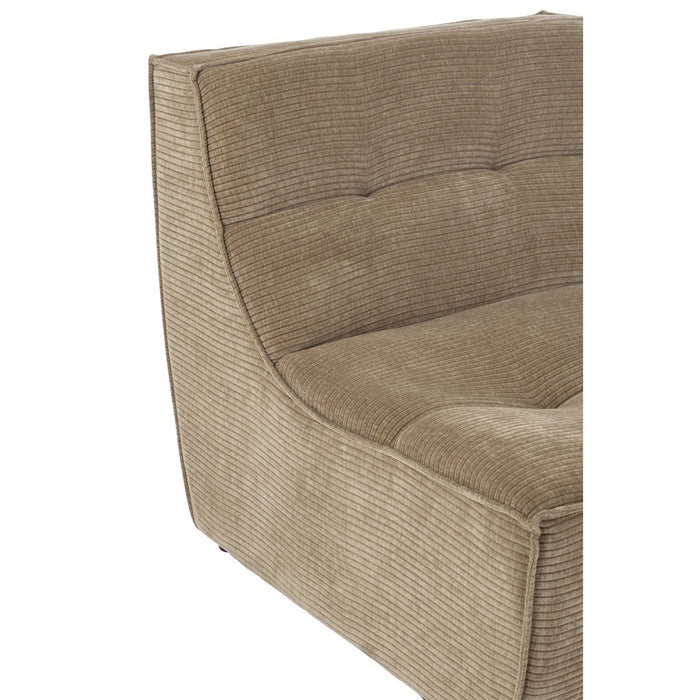 J-Line Sofa Grid populierenhout/schuim donker taupe-1-Zitsbanken-J-Line