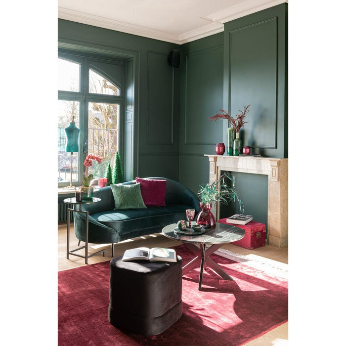 J-Line Sofa elisabeth textiel/metaal groen-2-Zitsbanken-J-Line