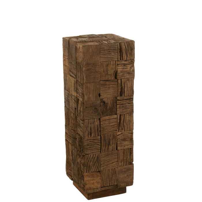 J-Line Sokkel Hout naturel medium-Bijzettafels-J-Line