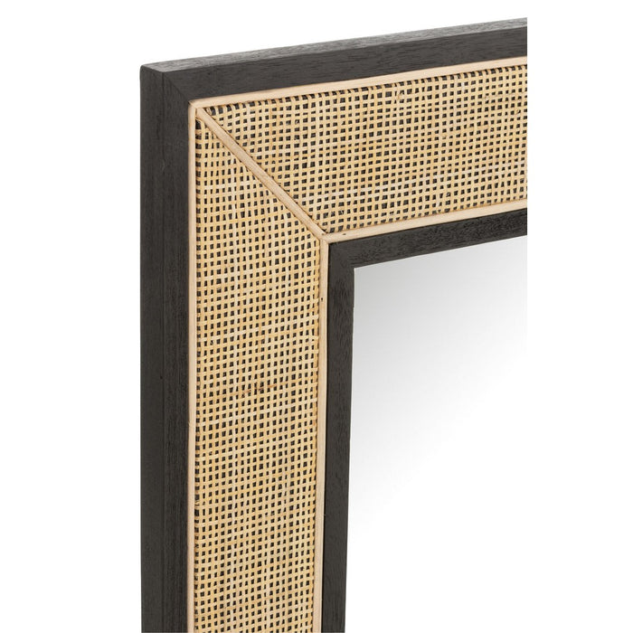 J-Line Spiegel Molly exotiek hout/rotan zwart small-Spiegels-J-Line