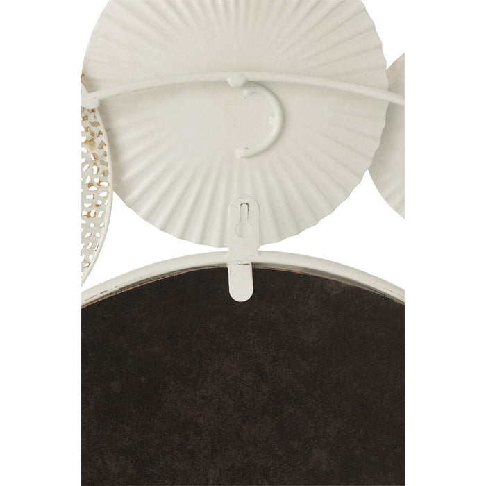 J-Line Spiegel Rond cirkels metaal wit/goud-Spiegels-J-Line