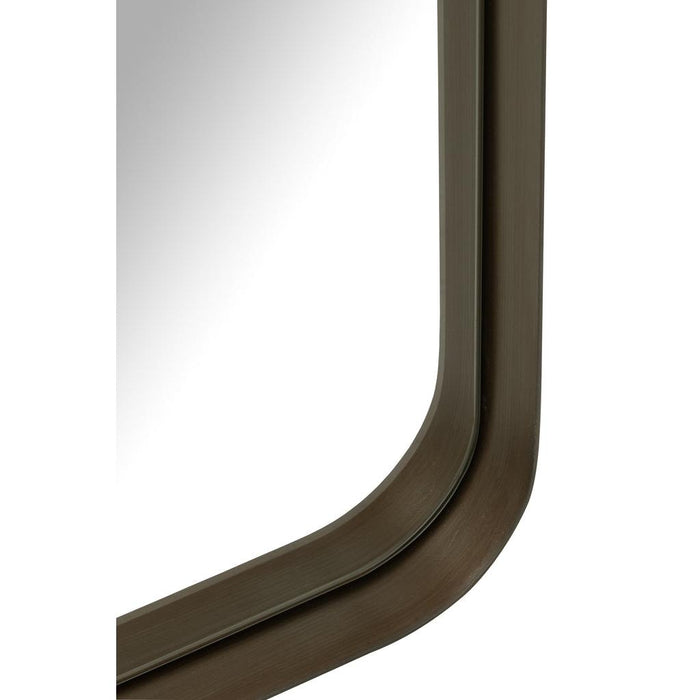 J-Line Spiegel markus metaal/glas donker bruin large-Spiegels-J-Line