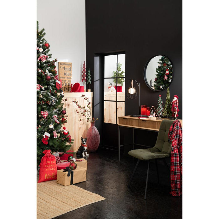 J-Line Spiegel rond hoge rand metaal/glas zwart small-Spiegels-J-Line