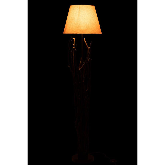 J-Line Staande Lamp takken kastanje hout zwart-Vloerlampen-J-Line