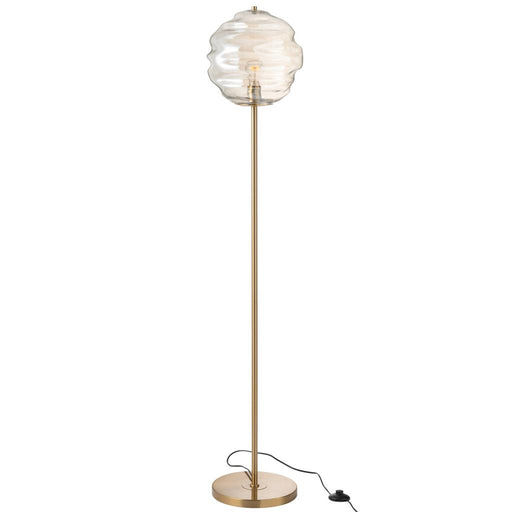J-Line Staanlamp Glas licht cognac-Vloerlampen-J-Line
