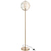 J-Line Staanlamp Glas licht cognac-Vloerlampen-J-Line
