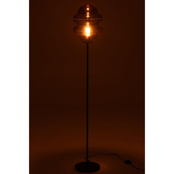 J-Line Staanlamp honinglepel glas bruin-Vloerlampen-J-Line