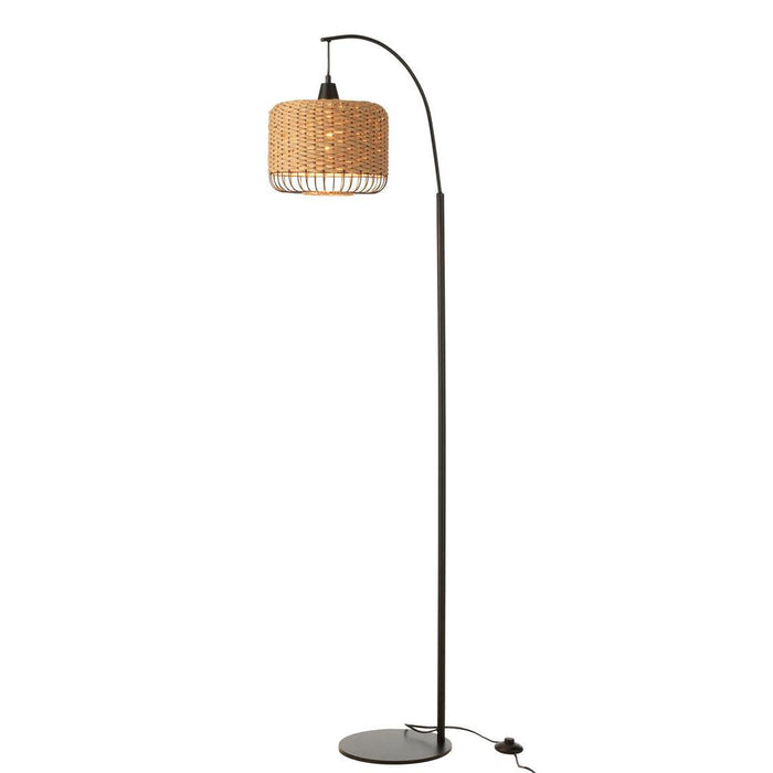 J-Line Staanlamp lanterne metaal naturel-Vloerlampen-J-Line