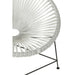 J-Line Stoel Acapulco metaal/rotan wit-Eetkamerstoelen-J-Line
