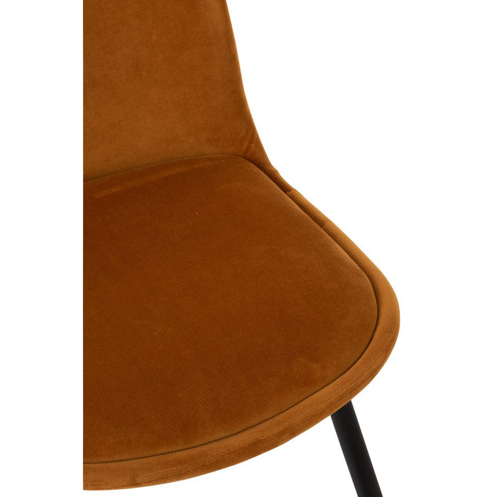 J-Line Stoel Claire metaal/textieloker-Eetkamerstoelen-J-Line