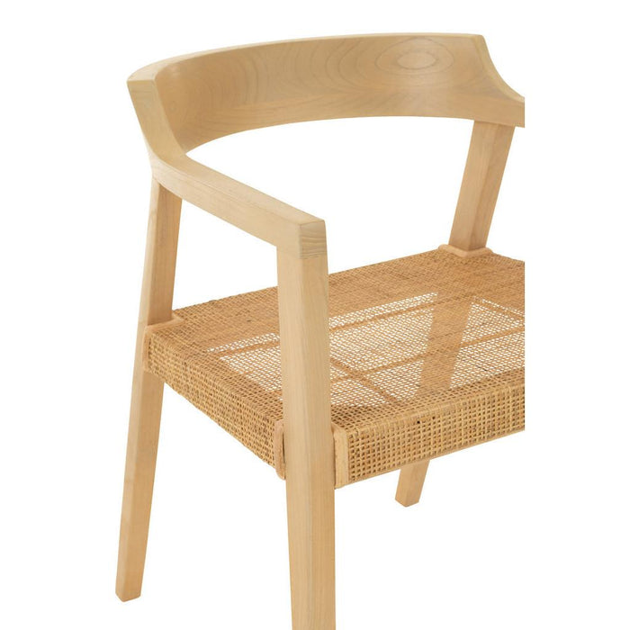 J-Line Stoel Emma teakhout naturel-Eetkamerstoelen-J-Line