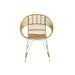 J-Line Stoel Jeanne buiten metaal/rattan naturel/wit-Eetkamerstoelen-J-Line