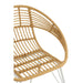 J-Line Stoel Jeanne buiten metaal/rattan naturel/wit-Eetkamerstoelen-J-Line