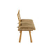 J-Line Stoel Kind beer 2 persoon hout naturel-Eetkamerstoelen-J-Line