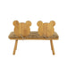 J-Line Stoel Kind beer 2 persoon hout naturel-Eetkamerstoelen-J-Line