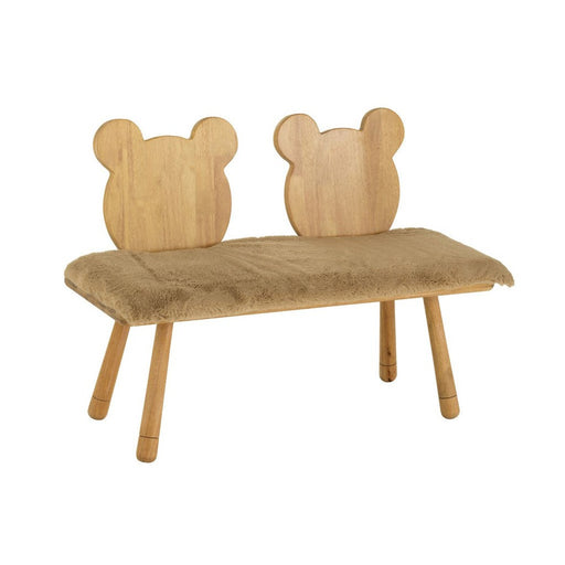 J-Line Stoel Kind beer 2 persoon hout naturel-Eetkamerstoelen-J-Line