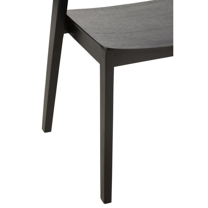 J-Line Stoel Laga eikhout/multiplex zwart-Eetkamerstoelen-J-Line