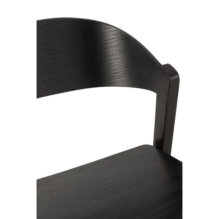 J-Line Stoel Laga eikhout/multiplex zwart-Eetkamerstoelen-J-Line