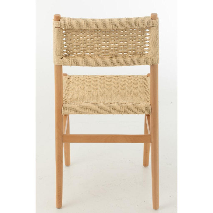 J-Line Stoel Lap beukenhout/touw naturel-Eetkamerstoelen-J-Line