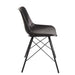 J-Line Stoel Loft leder/metaal zwart-Eetkamerstoelen-J-Line