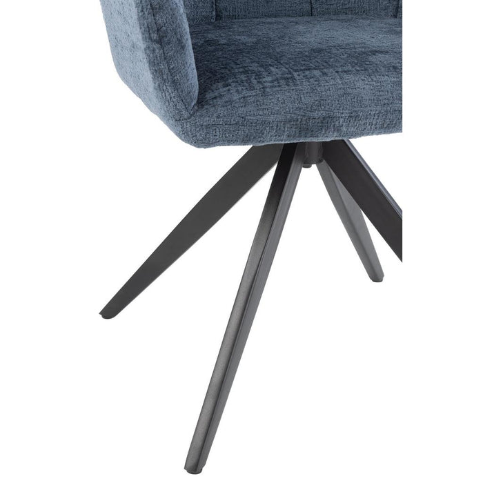 J-Line Stoel Louna ijzer/acryl blauw-Eetkamerstoelen-J-Line