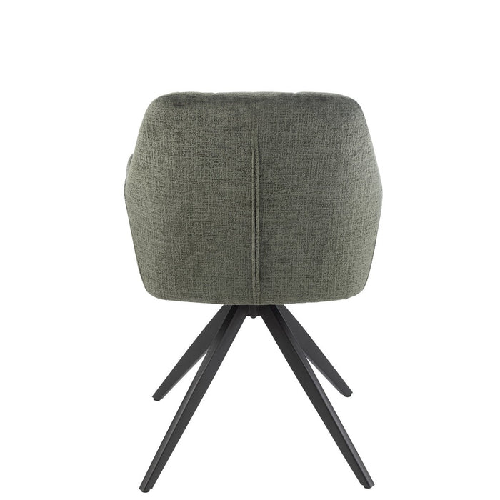 J-Line Stoel Louna ijzer/acryl groen-Eetkamerstoelen-J-Line
