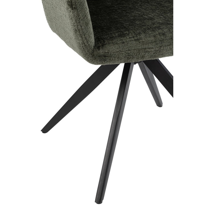 J-Line Stoel Louna ijzer/acryl groen-Eetkamerstoelen-J-Line