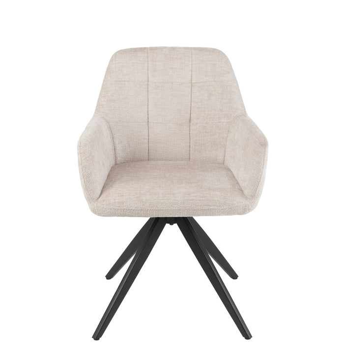 J-Line Stoel Louna ijzer/acryl ivoor-Eetkamerstoelen-J-Line