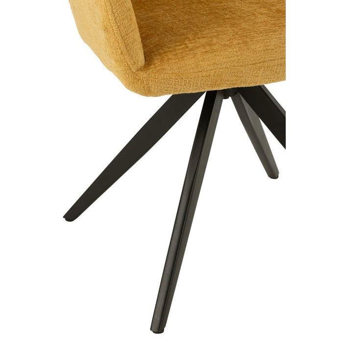 J-Line Stoel Louna ijzer/acryl oker-Eetkamerstoelen-J-Line