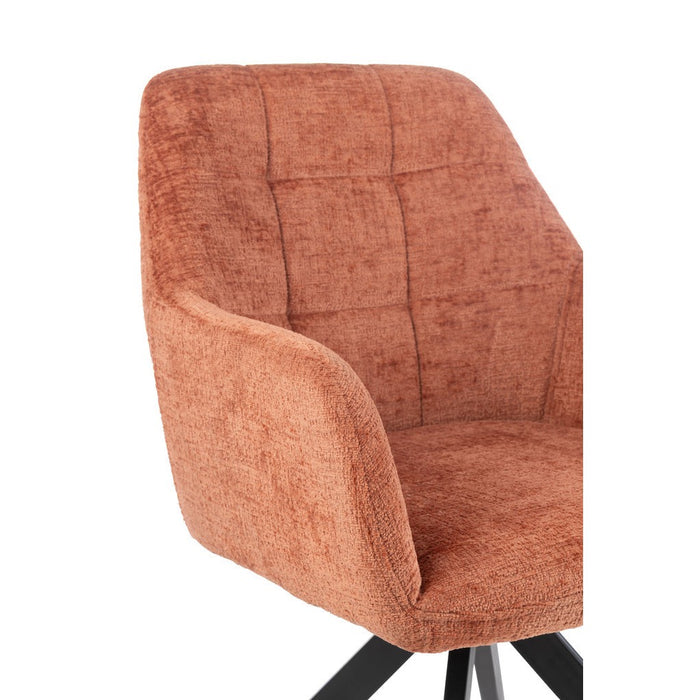 J-Line Stoel Louna ijzer/acryl peche-Eetkamerstoelen-J-Line